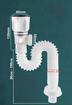 ZESTAW: KOREK KLIK-KLAK bez PRZELEWu Biały + SYFON UMYWALKOWY DO UMYWALKI