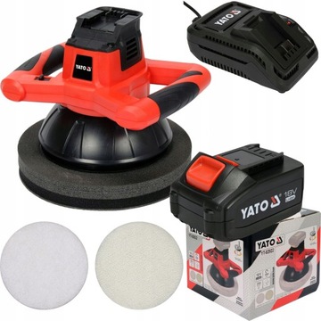АВТОМОБИЛЬНАЯ ПОЛИРОВАЛЬНАЯ МАШИНА YATO. 18В +2 колодки +4Ач