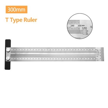 Linijka do trasowania drewna, linijka do znakowania ze stali nierdzewnej o średnicy 300 mm