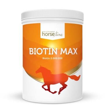 Biotyna Biotin Max dla koni 1000g HORSELINEPRO