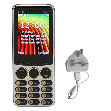 Telefon komórkowy 2.8 cala dla seniorów, bateria 3200mAh, duże przyciski
