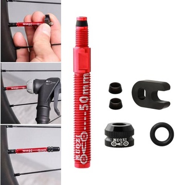 1 шт. Бескамерный клапан Presta для шоссейного велосипеда MTB 50/80 мм, алюминий 50 мм, красный