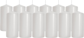 12X БЕЛЫЕ СВЕЧИ БЛОК-СВЕЧИ НАБОР ЦИЛИНДРОВЫХ СВЕЧЕЙ БЕЛАЯ СВЕЧА 8 СМ