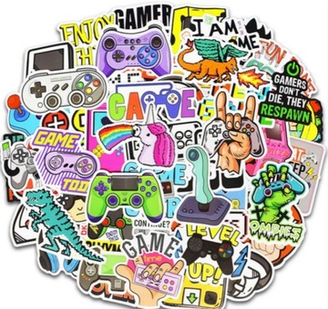 GRACZ MIX ИГРОВЫЕ НАКЛЕЙКИ ДЛЯ НОУТБУКА 50 шт.