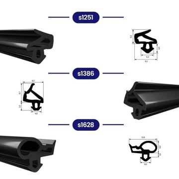 Уплотнитель оконный Уплотнители окон ПВХ Черный PANORAMA S-232 100м