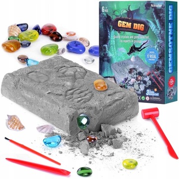 НАБОР ДЛЯ РАСКОПОК АЛМАЗНАЯ ШАХТА ДИНОЗАВР 3D светящийся Маленький АРХЕОЛОГ