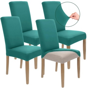 ZESTAW 4 SZT. POKROWIEC NA KRZESŁO MORSKI ELASTCZYNY