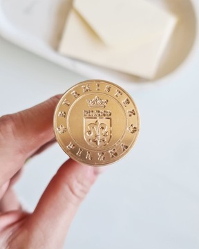 Stempel do laku z LOGO pieczęć Kancelaria Parafia Herb Referentka Policja