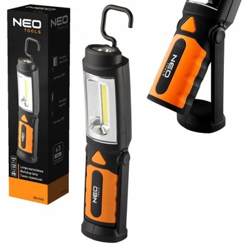 NEO LAMPA WARSZTATOWA 300LM + BATERIE 3XAA 99-042