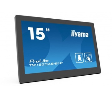 МОНИТОР IIYAMA 15 ДЮЙМОВ TW1523AS-B1P 10P. КАСАТЕЛЬНО IPS, АНДРОИД, USB, WIFI,