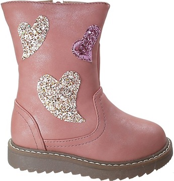 RÓŻOWE LEKKO OCIEPLANE BOTKI KOZAKI na zamek r 21