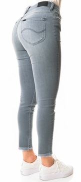 LEE spodnie GREY skinny SCARLETT HIGH W30 L33