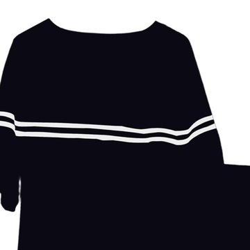 Damski dwuczęściowy strój z krótkim rękawem, długimi spodniami, miękki, swobodny, XL, czarny