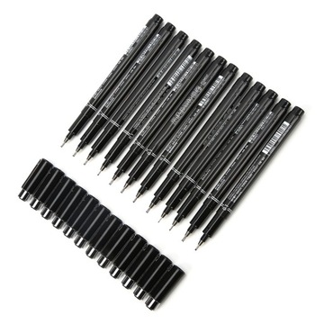 12 шт. Ручка для рисования линий, пишите плавно, тонко, водонепроницаемая, EN