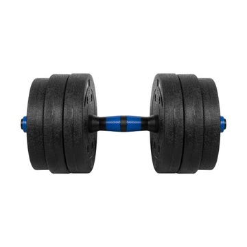 Регулируемые битумные гантели с соединителем 2 х 10 кг, диаметр 28 мм Rebel