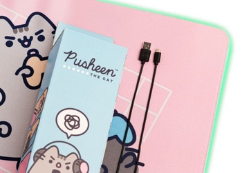 Pusheen - Светодиодный игровой/настольный коврик XXL (90 x 40 см)