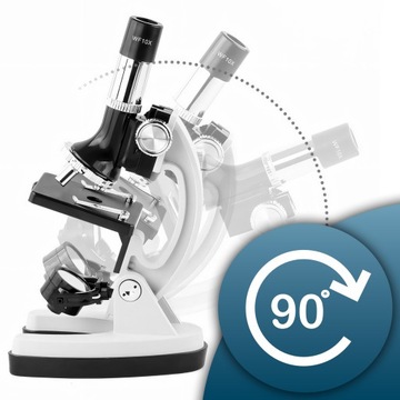 MIKROSKOP OPTYCZNY ZESTAW LABORATORYJNY ZOOM 1200X 3 OBIEKTYWY + AKCESORIA