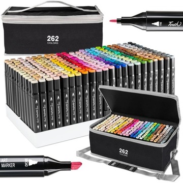 Markery 262 kolory pisaki flamastry dwustronne