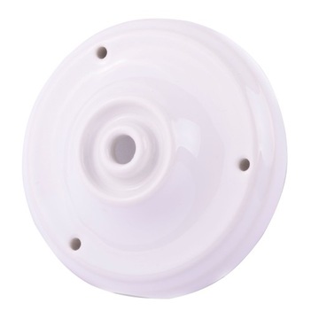 RETRO LOFT CERAMICZNA PODSUFITKA LUX OKRĄGŁA BIAŁA