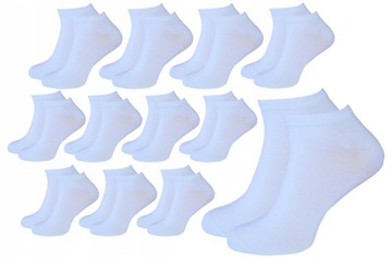 12 мужских хлопковых носков FEET, короткие носки, белые, 39–42