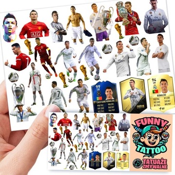 TATUAŻE ZMYWALNE DLA DZIECI CRISTIANO RONALDO WZORY ORYGINALNE