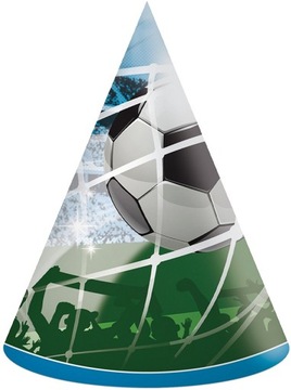 Czapeczki Papierowe Piłka Nożna Football 6 szt.