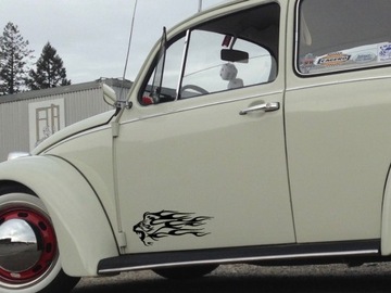 Автомобильная наклейка на шлем TIGER LION FLAMES 10 x 23,1 см