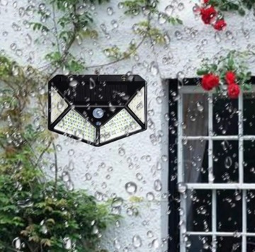 Солнечная лампа НАСТЕННЫЙ СВЕТИЛЬНИК с датчиком движения 100LED E080