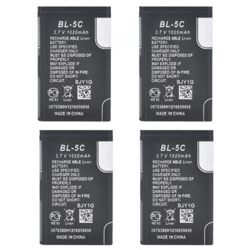 1020mAh BL-5C BL 5C BL5C bateria do telefonu Noki
