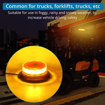 24 светодиодных вращающихся сигнальных фонаря, мигающий свет, магнит 10–30 В, 12 В