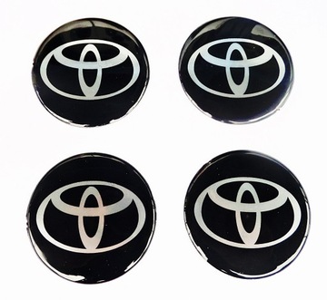 TOYOTA EMBLEMATY NAKLEJKI LOGO KOŁPAKI FELGI 55 mm