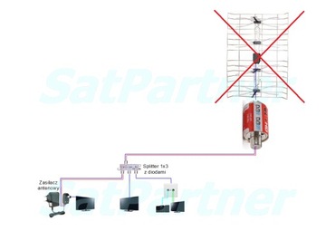 Усилитель Антенный источник питания 12 В ТВ DVB-T2 FM-радио T-DAB+ A13