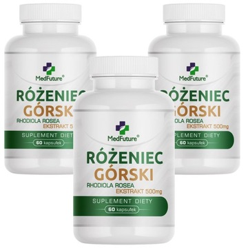 RÓŻENIEC GÓRSKI Rhodiola rosea Ekstrakt z korzenia 180 kapsułek