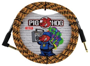 Kabel Instrumentalny - Pig Hog PCH10GORR Orange Graffiti Łamany