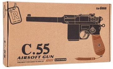 МЕТАЛЛИЧЕСКАЯ КОПИЯ 6ММ РУЖЬЯ BB C55 MAUSER C96 ASG