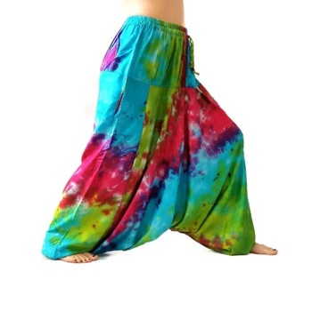 Szarawary spodnie przewiewne alladynki joga Indie