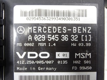 JEDNOTKA VÁHA VZDUCHU MERCEDES A TŘÍDA W168 1.4 82KM 1997-2004