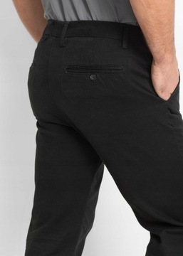 CHINO REGULAR CZARNE 46 1F4D29 BONPRIX SPODNIE