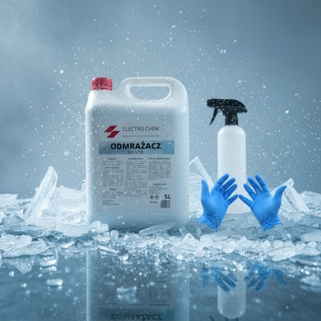ODMRAŻACZ DO SZYB MOCNY -40°C 5L + ATOMIZER 500ml + Rękawiczki