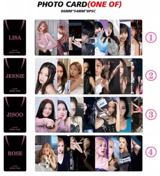 Подарочный набор карт Blackpink, 8 штук.