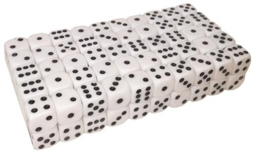 KOSTKA DO GRY BIAŁA 100SZT, TRIFOX