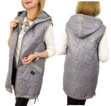 Kamizelka Pikowana Długa Bezrękawnik POCKET 48 4XL