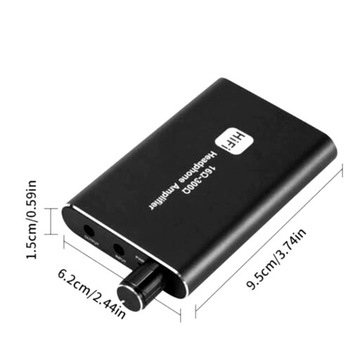 WZMACNIACZ SŁUCHAWKOWY HIFI PRZENOŚNY USB IMPEDANCJA 16-300 AUX 3,5 MM 40MW