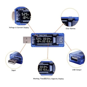 МЕТР ВОЛЬТМЕТР USB-АМПЕРМЕТР ТЕСТЕР НАПРЯЖЕНИЯ