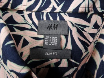 Koszula Hawajska H&M Wiskoza M Slim Fit