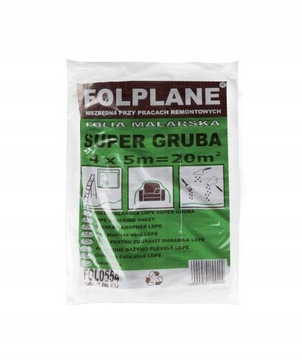 PAINTER Folia Malarska Bezbarwna SUPER GRUBA 4x5m