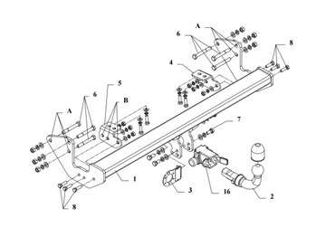 ODEPÍNACÍ ZAŘÍZENÍ(HÁK) TÁŽNÝ DO MERCEDES VITO-VIANO-KLASA V 09.2003-09.2010