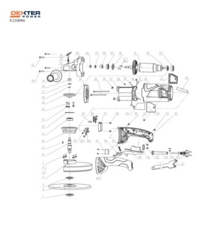 Статор угловой шлифовальной машины DEXTER IC2100AG