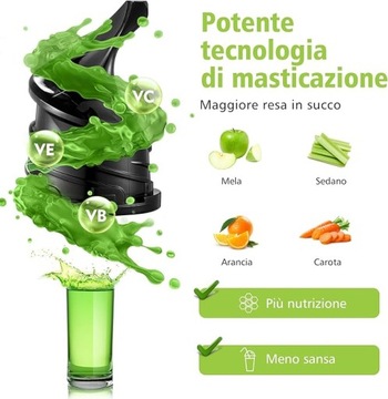 AOBOSI SJ-022 Медленная соковыжималка мощностью 200 Вт