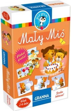 GRA EDUKACYJN PUZZLE MAŁY MIŚ DLA DZIECI 2+ GRANNA